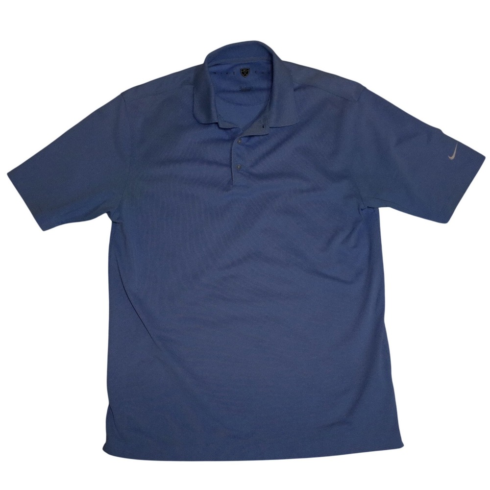 Nike Golf Polo Shirt Dri-FIT Mens XL Blue Short Sleeve Active Performance Cool